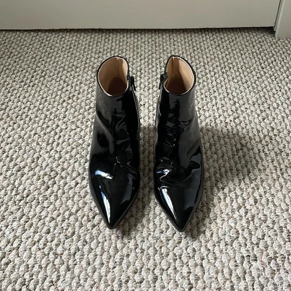 Nordstrom Signature Patent Leather Ankle Boots - Picture 2 of 3
